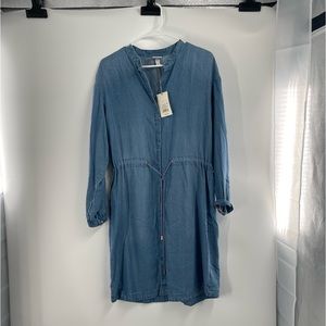 Denim long sleeve dress